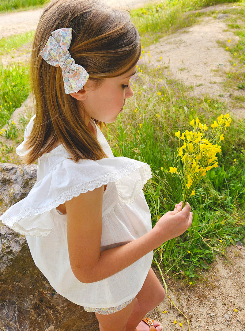 Blusa Volante Blanca