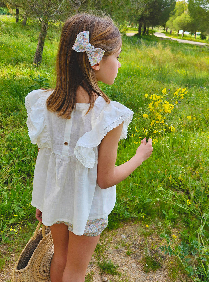 Blusa Volante Blanca