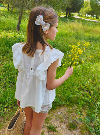 Blusa Volante Blanca