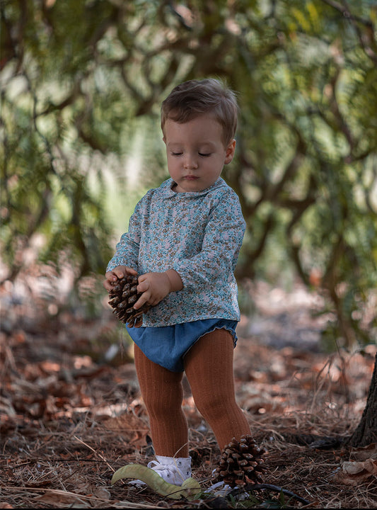Camisa Aqua Flores Bebé