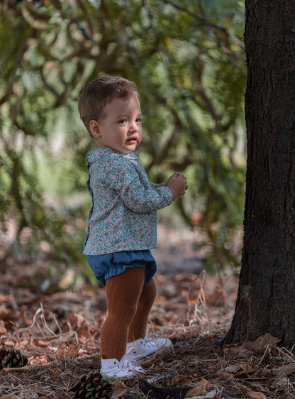 Camisa Aqua Flores Bebé