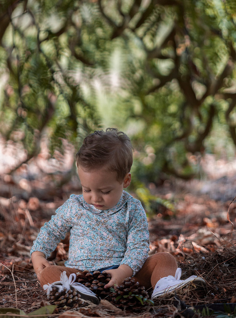 Camisa Aqua Flores Bebé