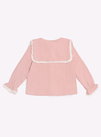 Camisa Rosa Puntilla