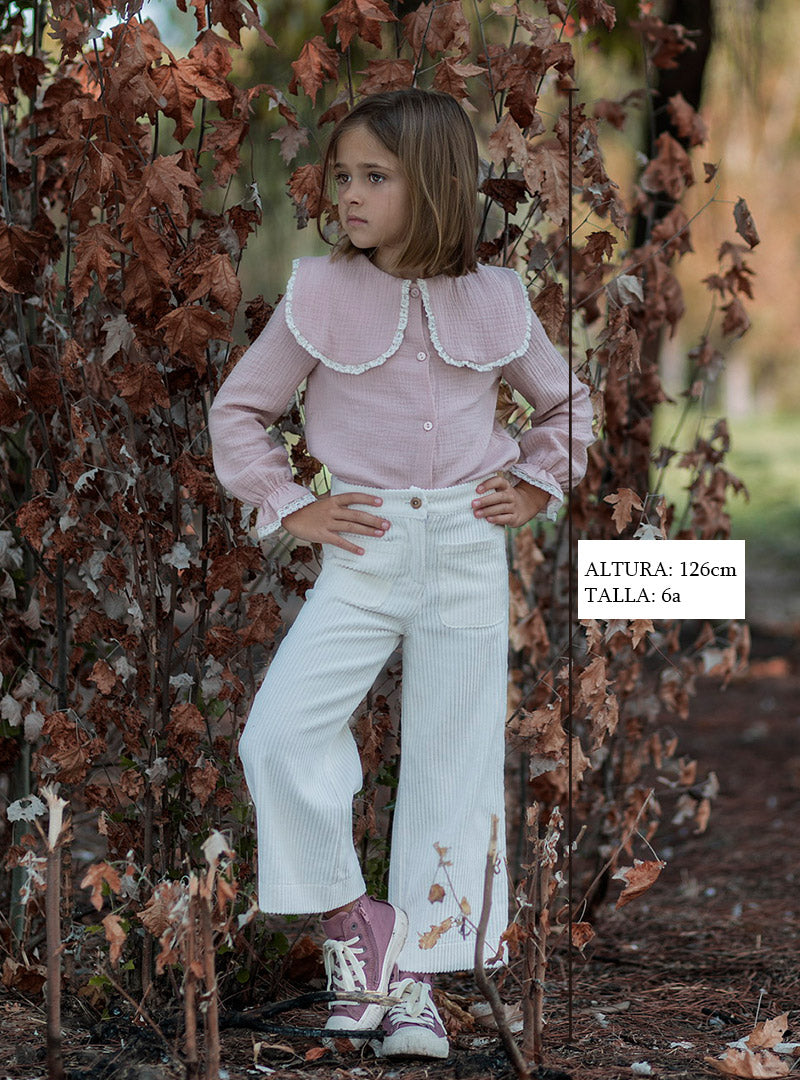 Camisa Rosa Puntilla