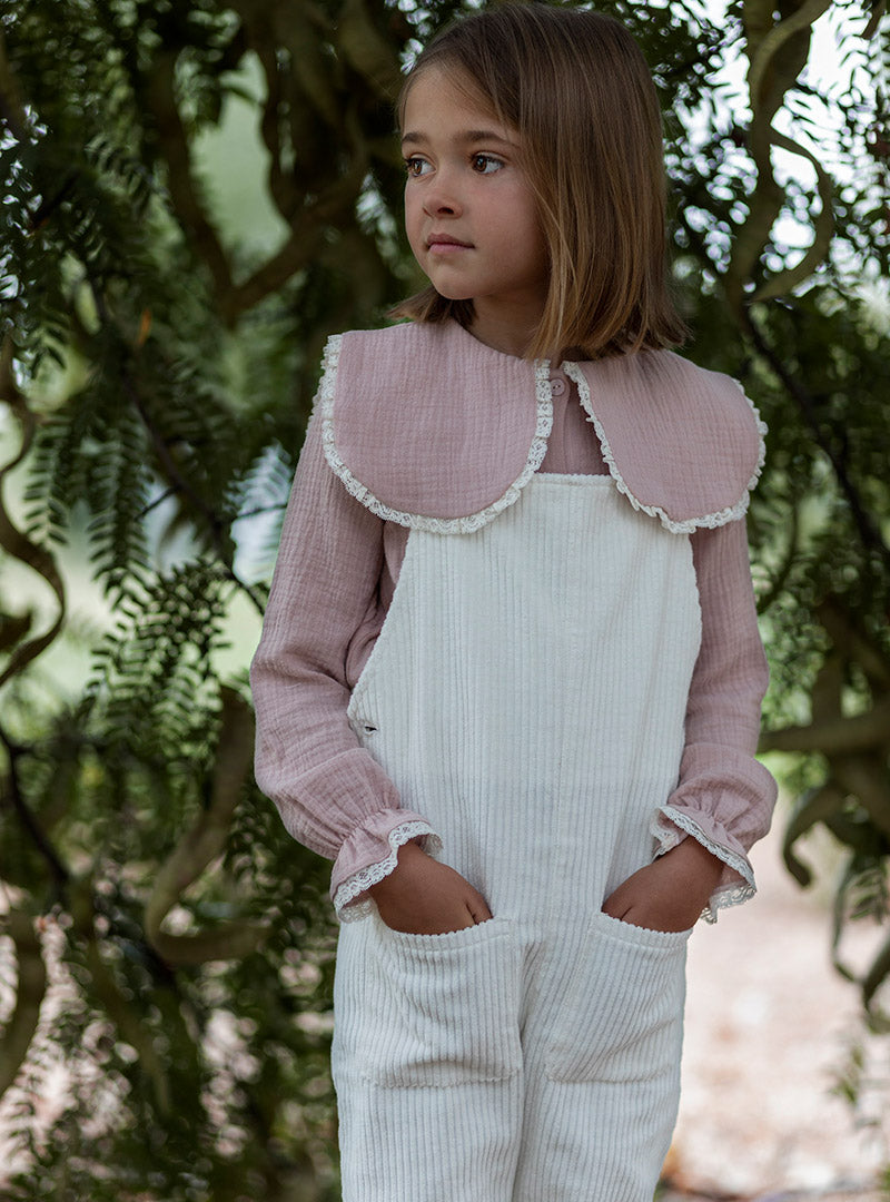 Camisa Rosa Puntilla